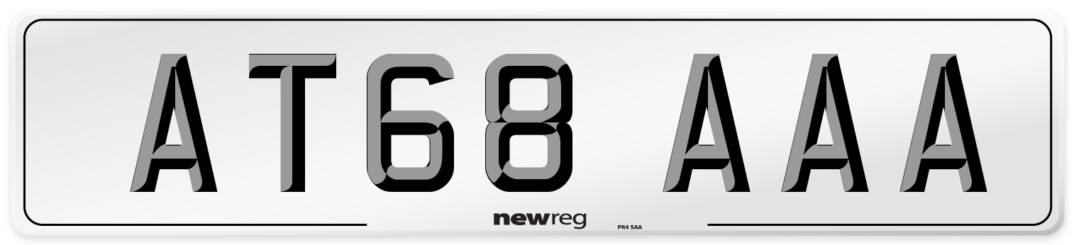 AT68 AAA Number Plate from New Reg